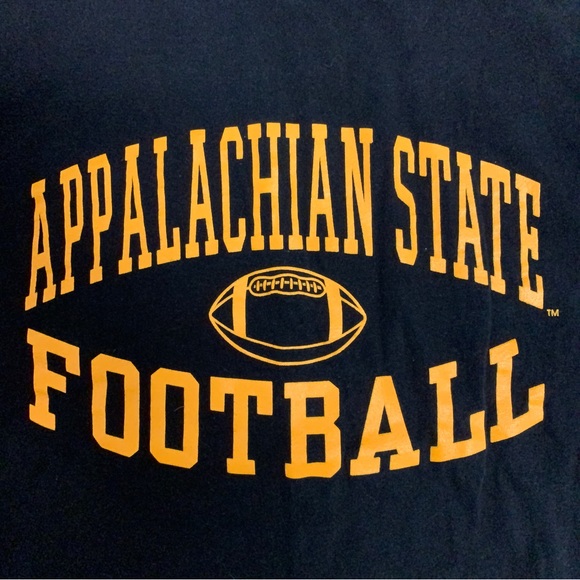 Vtg Appalachian App State Football T-Shirt Spell Out Script Long Sleeve Tee Sz L - Picture 2 of 11